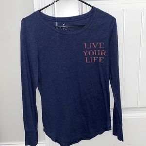 Blue long sleeve shirt